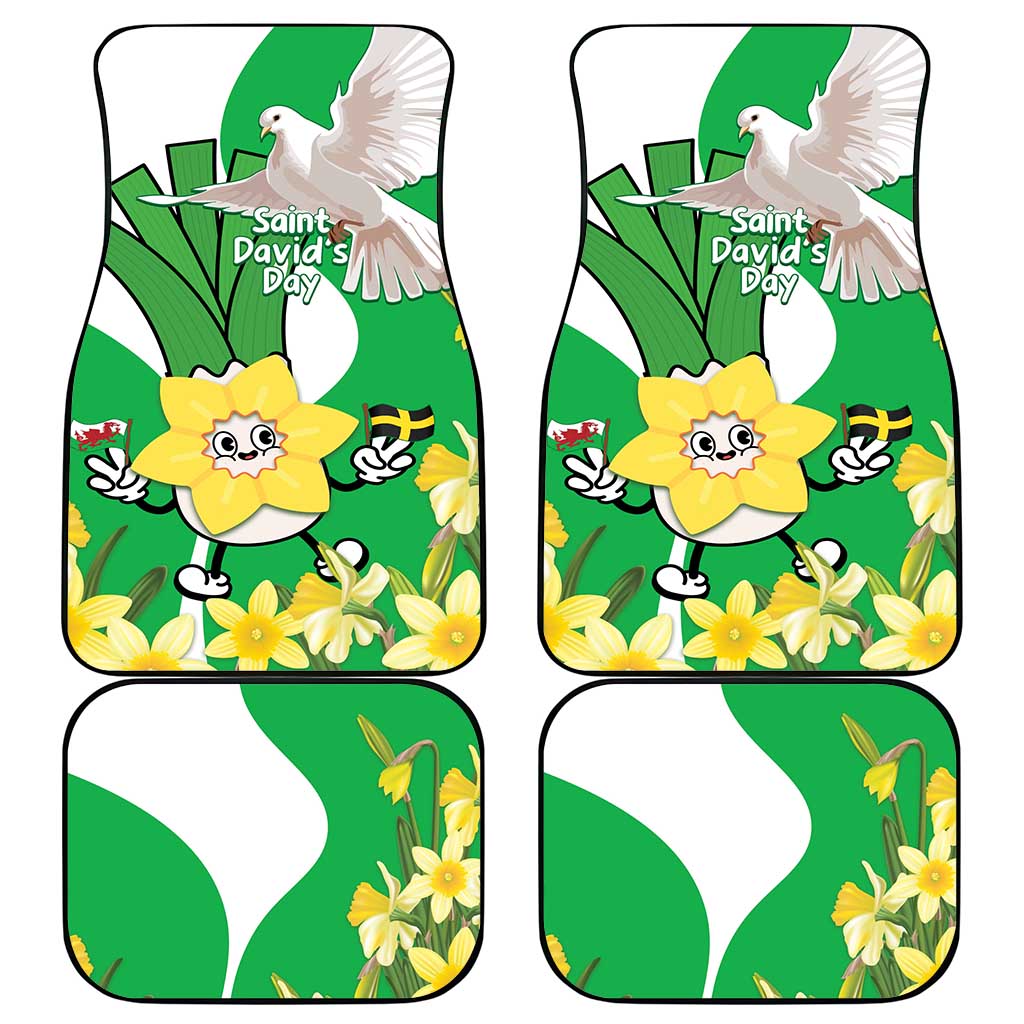 Wales Saint David's Day Car Mats Welsh Funny Leek Daffodil