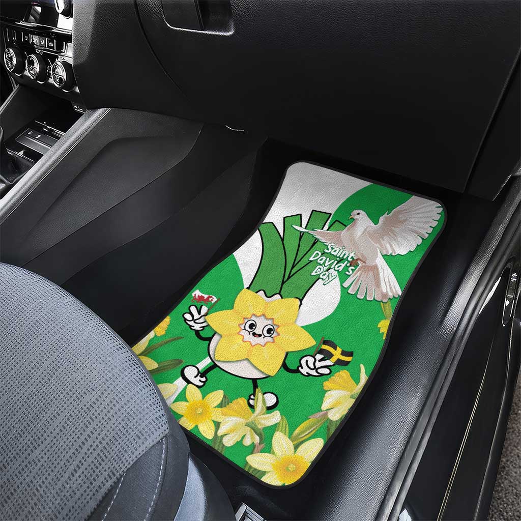 Wales Saint David's Day Car Mats Welsh Funny Leek Daffodil