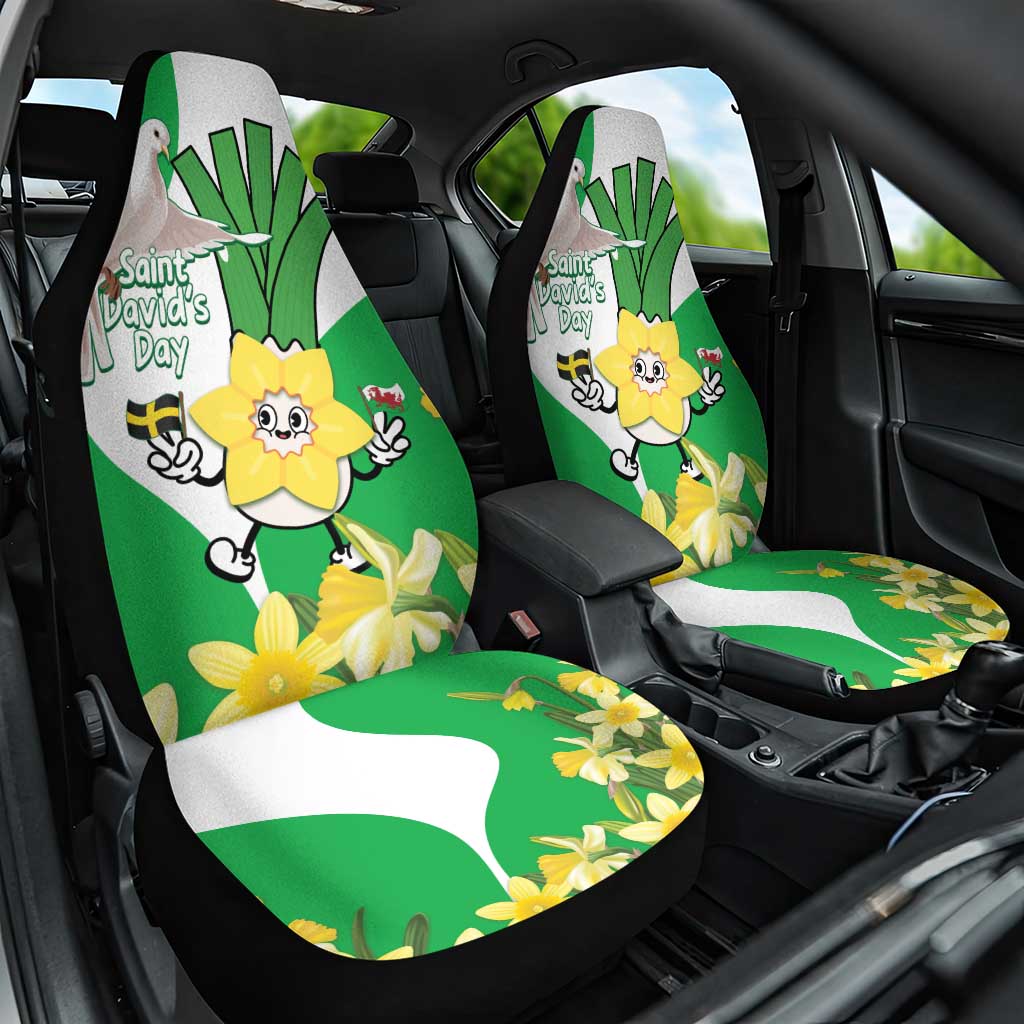 Wales Saint David's Day Car Seat Cover Welsh Funny Leek Daffodil