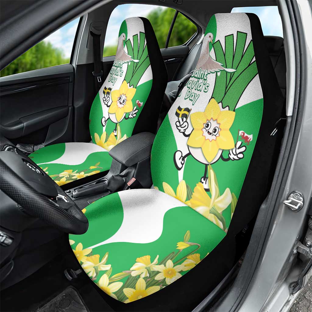 Wales Saint David's Day Car Seat Cover Welsh Funny Leek Daffodil