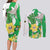 Wales Saint David's Day Couples Matching Long Sleeve Bodycon Dress and Long Sleeve Button Shirt Welsh Funny Leek Daffodil