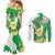 Wales Saint David's Day Couples Matching Mermaid Dress and Long Sleeve Button Shirt Welsh Funny Leek Daffodil