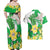 Wales Saint David's Day Couples Matching Off Shoulder Maxi Dress and Hawaiian Shirt Welsh Funny Leek Daffodil