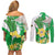 Wales Saint David's Day Couples Matching Off Shoulder Short Dress and Long Sleeve Button Shirt Welsh Funny Leek Daffodil