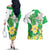 Wales Saint David's Day Couples Matching Off The Shoulder Long Sleeve Dress and Hawaiian Shirt Welsh Funny Leek Daffodil
