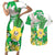 Wales Saint David's Day Couples Matching Short Sleeve Bodycon Dress and Hawaiian Shirt Welsh Funny Leek Daffodil