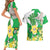 Wales Saint David's Day Couples Matching Short Sleeve Bodycon Dress and Hawaiian Shirt Welsh Funny Leek Daffodil