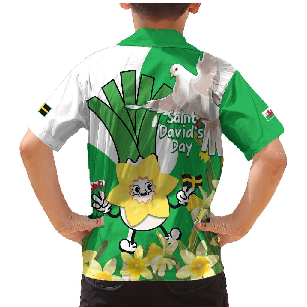 Wales Saint David's Day Family Matching Mermaid Dress and Hawaiian Shirt Welsh Funny Leek Daffodil