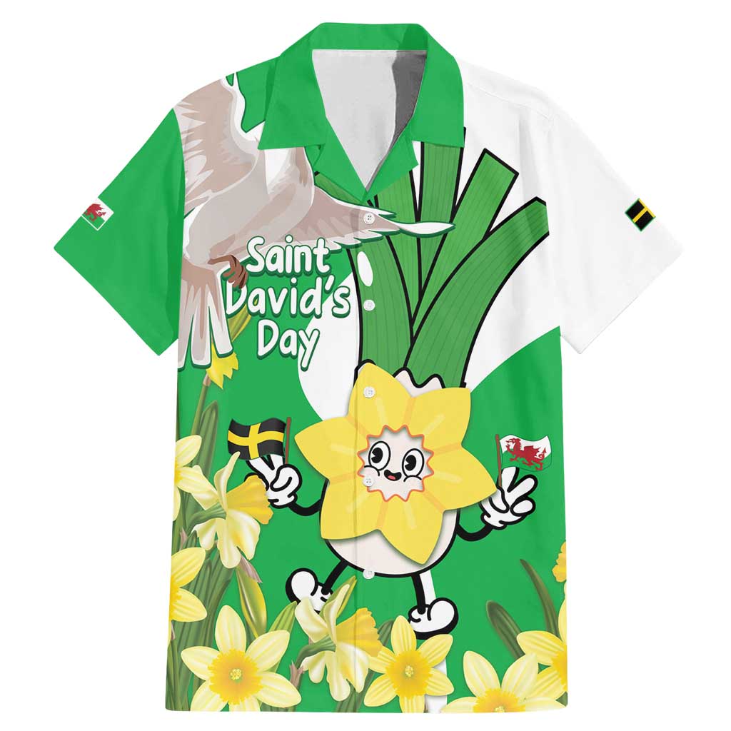Wales Saint David's Day Family Matching Mermaid Dress and Hawaiian Shirt Welsh Funny Leek Daffodil