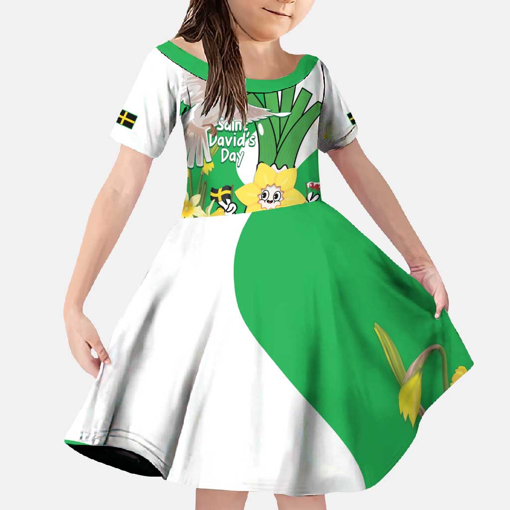 Wales Saint David's Day Family Matching Off Shoulder Maxi Dress and Hawaiian Shirt Welsh Funny Leek Daffodil
