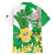 Wales Saint David's Day Family Matching Short Sleeve Bodycon Dress and Hawaiian Shirt Welsh Funny Leek Daffodil