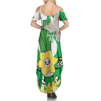 Wales Saint David's Day Family Matching Summer Maxi Dress and Hawaiian Shirt Welsh Funny Leek Daffodil