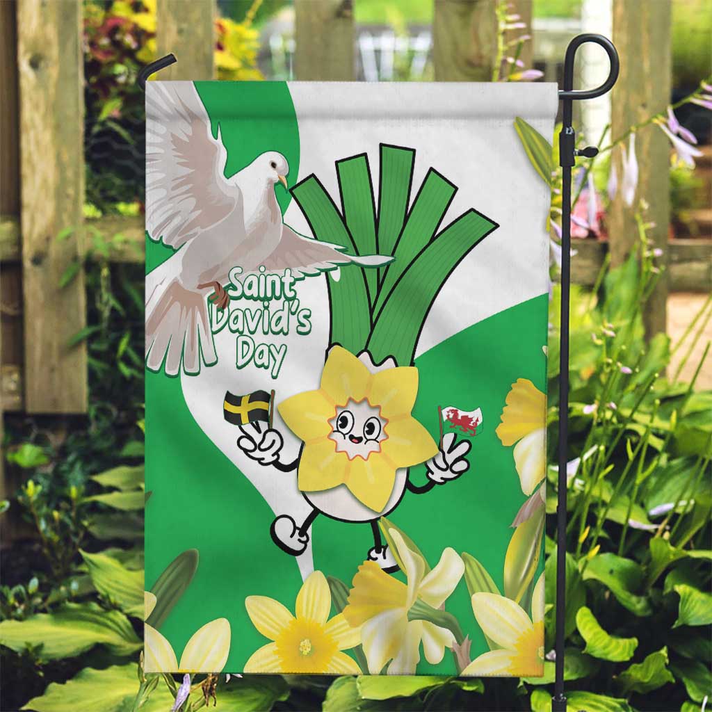 Wales Saint David's Day Garden Flag Welsh Funny Leek Daffodil