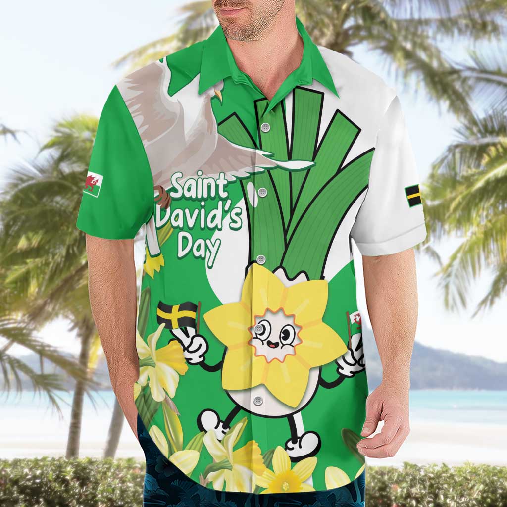 Wales Saint David's Day Hawaiian Shirt Welsh Funny Leek Daffodil