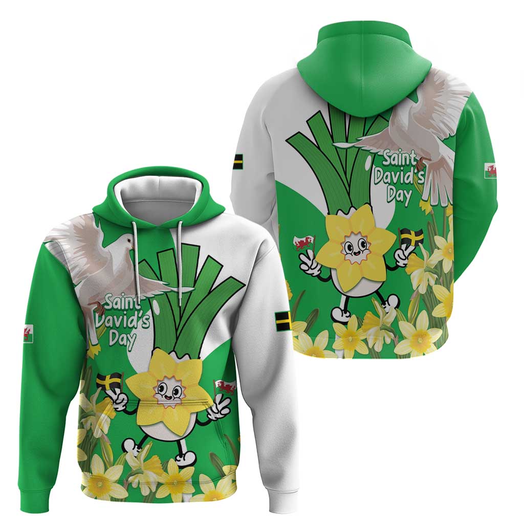 Wales Saint David's Day Hoodie Welsh Funny Leek Daffodil