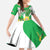 Wales Saint David's Day Kid Short Sleeve Dress Welsh Funny Leek Daffodil