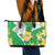 Wales Saint David's Day Leather Tote Bag Welsh Funny Leek Daffodil