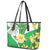 Wales Saint David's Day Leather Tote Bag Welsh Funny Leek Daffodil