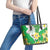 Wales Saint David's Day Leather Tote Bag Welsh Funny Leek Daffodil