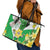 Wales Saint David's Day Leather Tote Bag Welsh Funny Leek Daffodil
