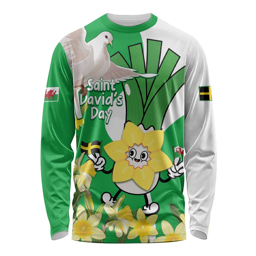 Wales Saint David's Day Long Sleeve Shirt Welsh Funny Leek Daffodil