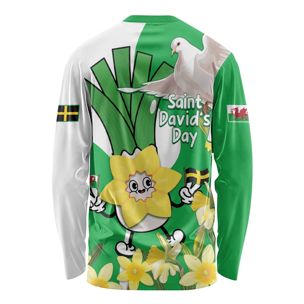 Wales Saint David's Day Long Sleeve Shirt Welsh Funny Leek Daffodil