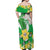 Wales Saint David's Day Off Shoulder Maxi Dress Welsh Funny Leek Daffodil