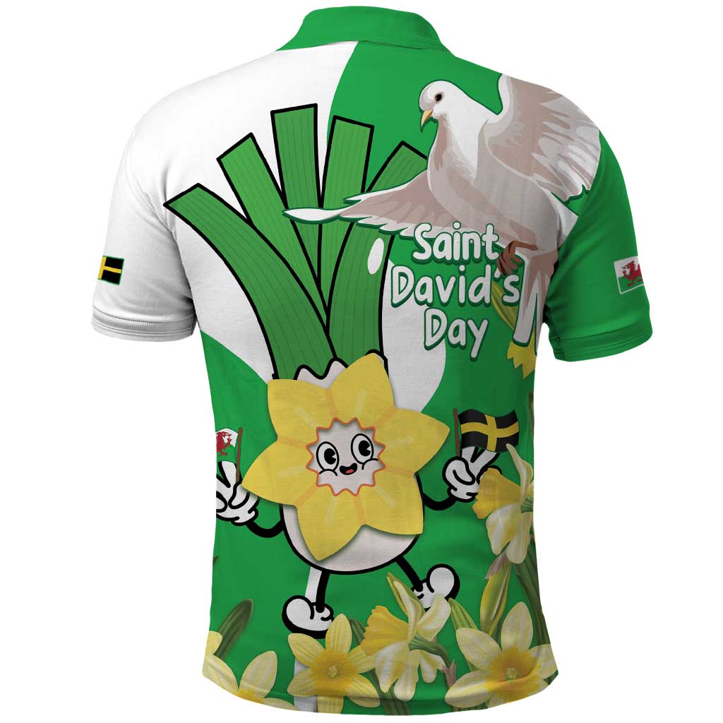 Wales Saint David's Day Polo Shirt Welsh Funny Leek Daffodil