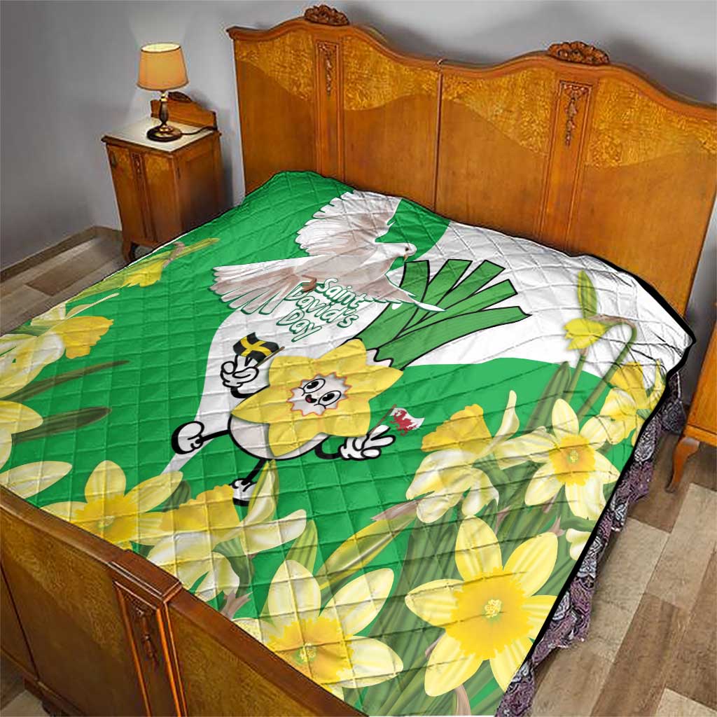 Wales Saint David's Day Quilt Welsh Funny Leek Daffodil