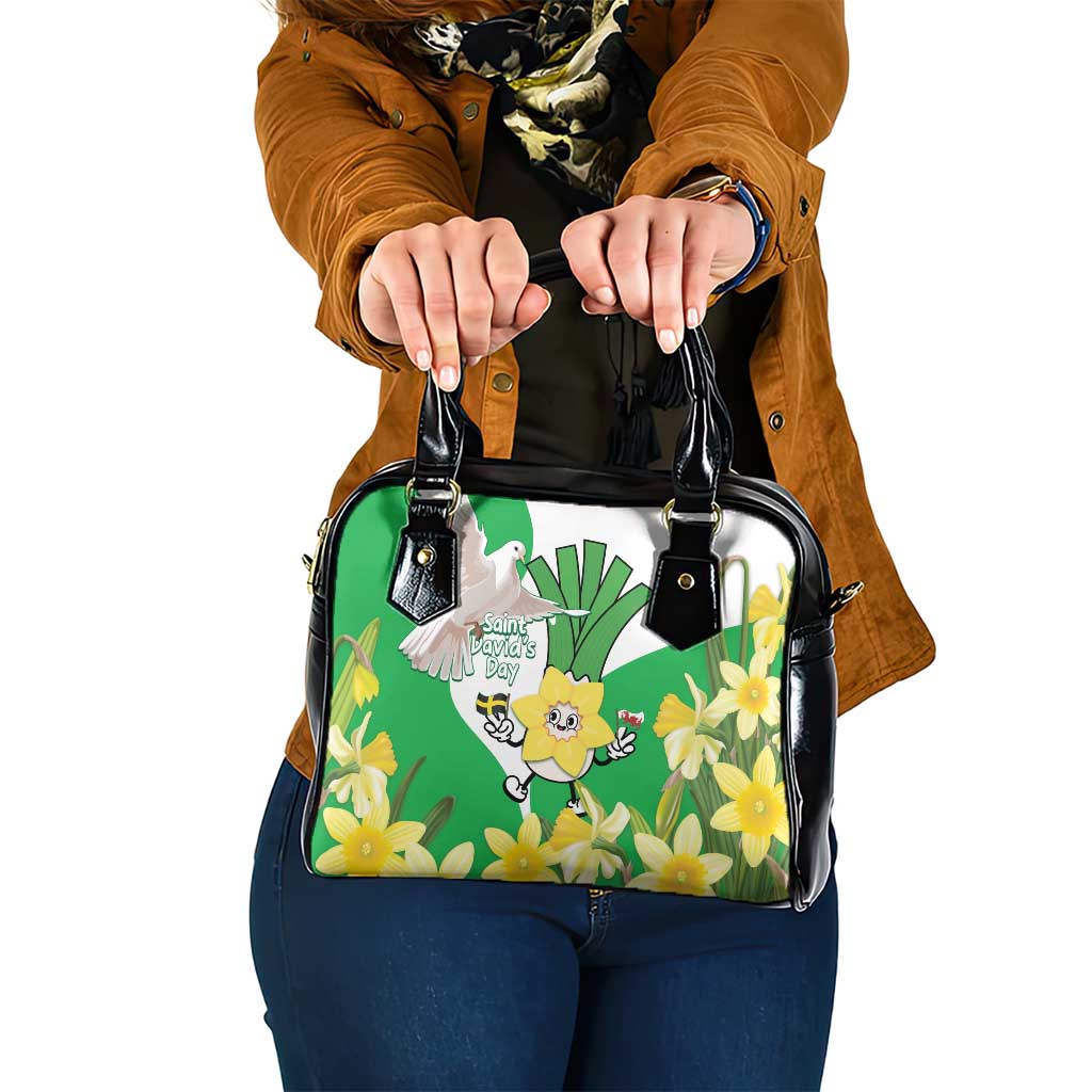 Wales Saint David's Day Shoulder Handbag Welsh Funny Leek Daffodil