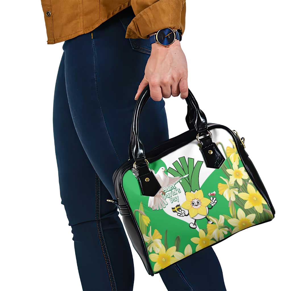 Wales Saint David's Day Shoulder Handbag Welsh Funny Leek Daffodil