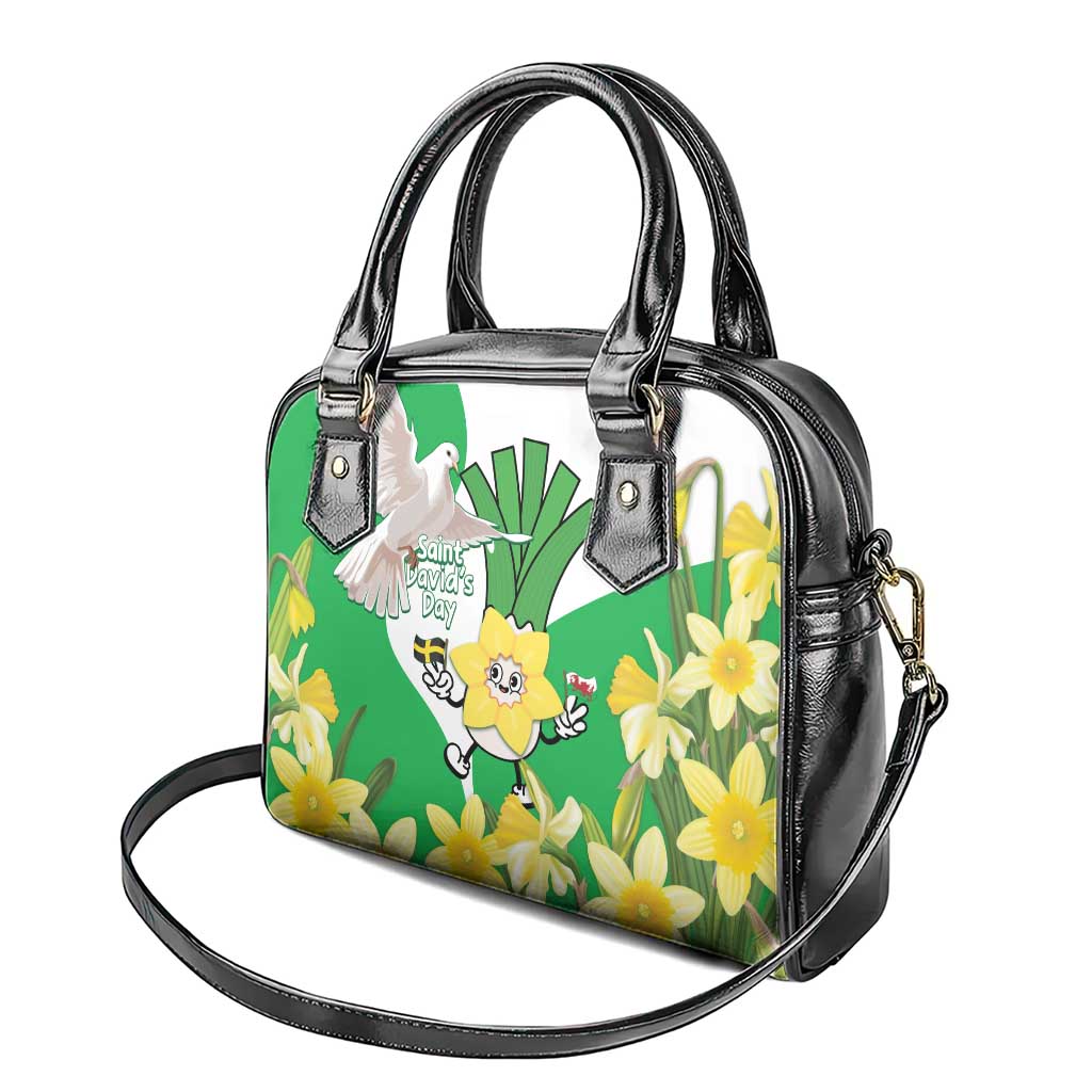 Wales Saint David's Day Shoulder Handbag Welsh Funny Leek Daffodil