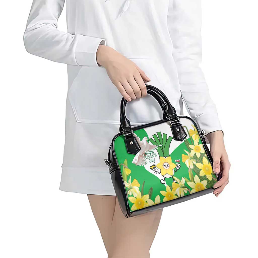 Wales Saint David's Day Shoulder Handbag Welsh Funny Leek Daffodil