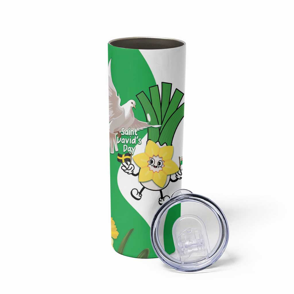 Wales Saint David's Day Skinny Tumbler Welsh Funny Leek Daffodil