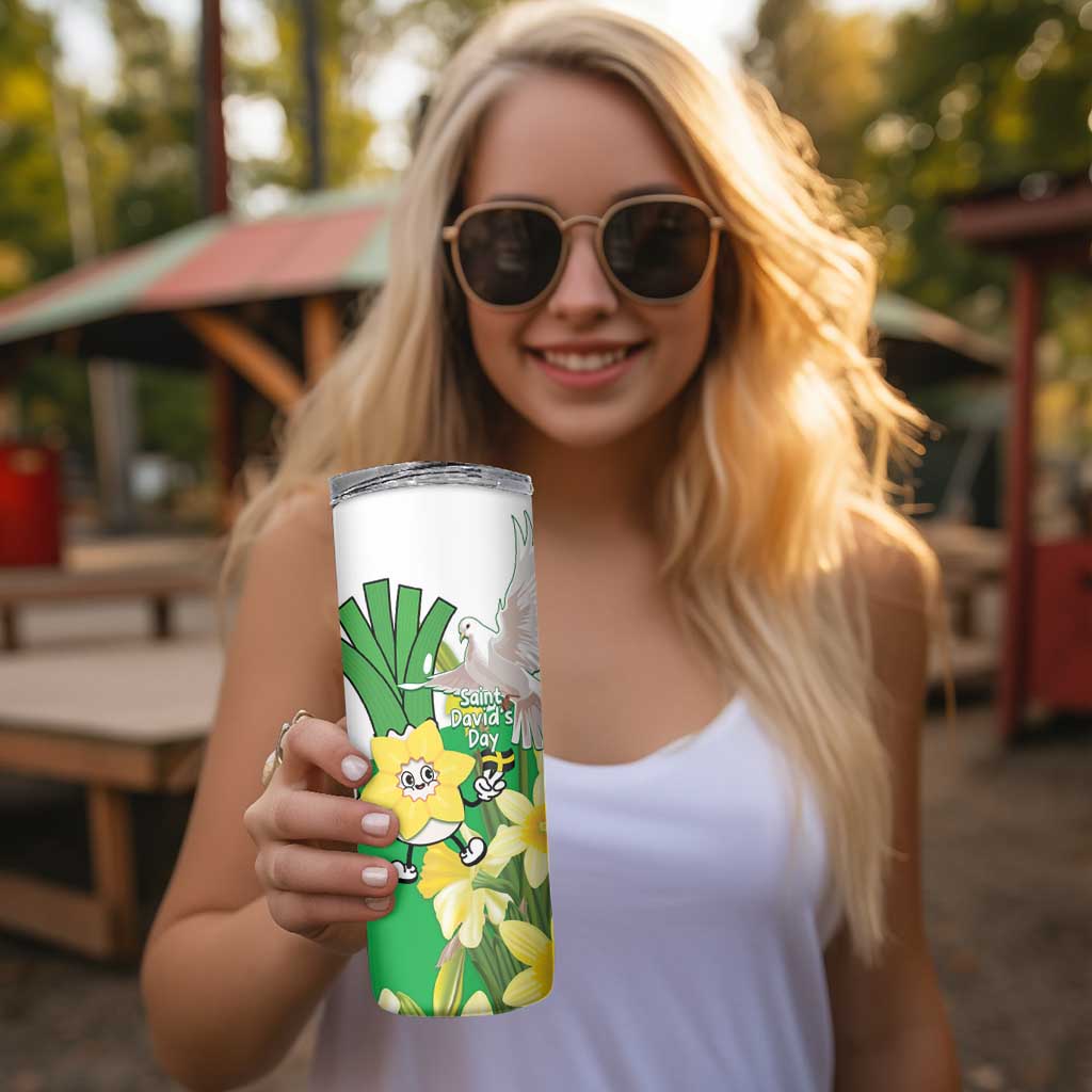 Wales Saint David's Day Skinny Tumbler Welsh Funny Leek Daffodil