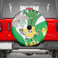 Wales Saint David's Day Spare Tire Cover Welsh Funny Leek Daffodil