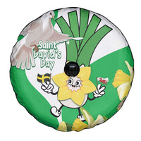 Wales Saint David's Day Spare Tire Cover Welsh Funny Leek Daffodil