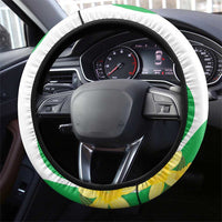Wales Saint David's Day Steering Wheel Cover Welsh Funny Leek Daffodil