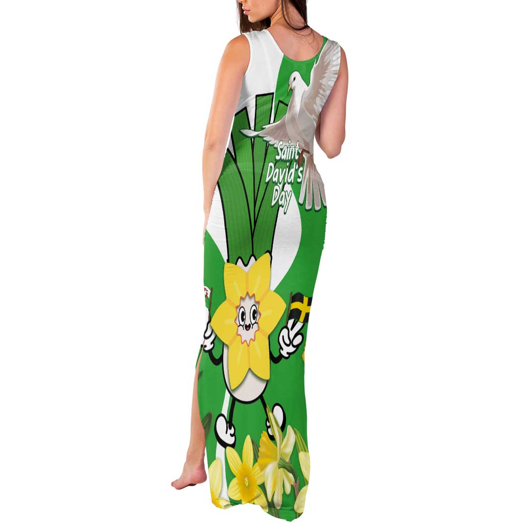 Wales Saint David's Day Tank Maxi Dress Welsh Funny Leek Daffodil