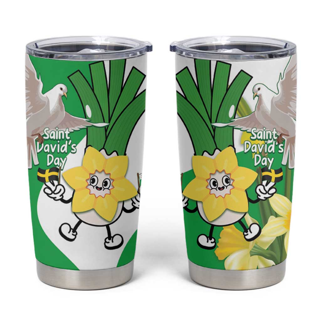 Wales Saint David's Day Tumbler Cup Welsh Funny Leek Daffodil