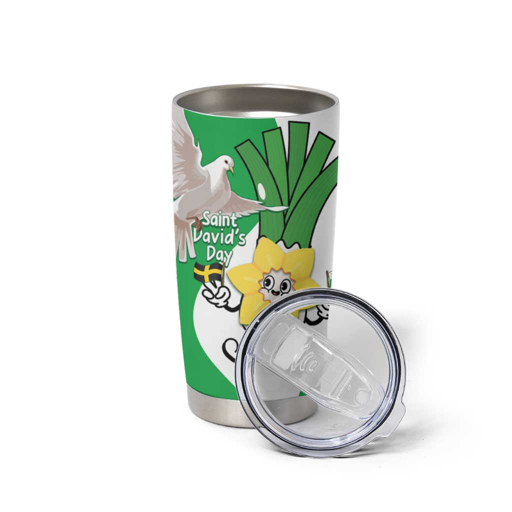 Wales Saint David's Day Tumbler Cup Welsh Funny Leek Daffodil