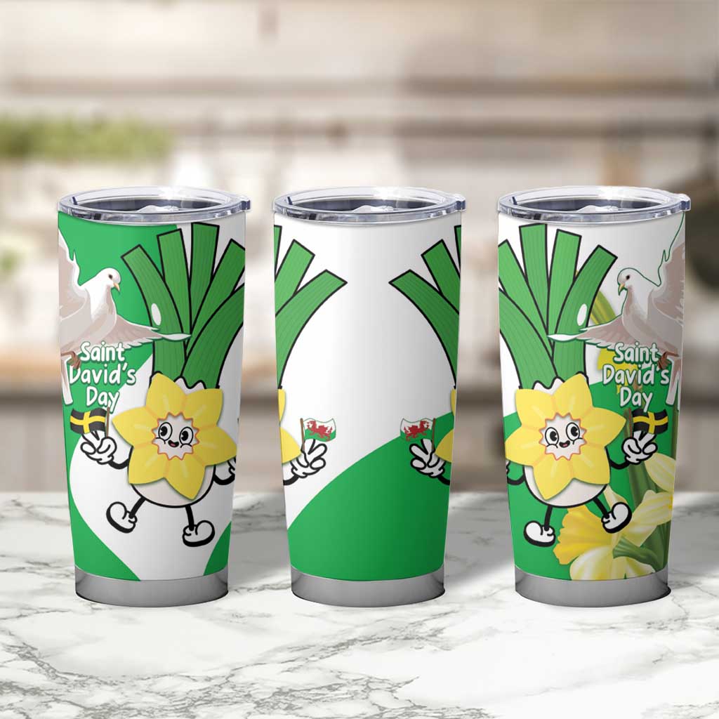 Wales Saint David's Day Tumbler Cup Welsh Funny Leek Daffodil