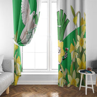 Wales Saint David's Day Window Curtain Welsh Funny Leek Daffodil