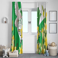 Wales Saint David's Day Window Curtain Welsh Funny Leek Daffodil