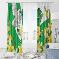 Wales Saint David's Day Window Curtain Welsh Funny Leek Daffodil