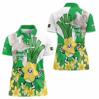 Wales Saint David's Day Women Polo Shirt Welsh Funny Leek Daffodil