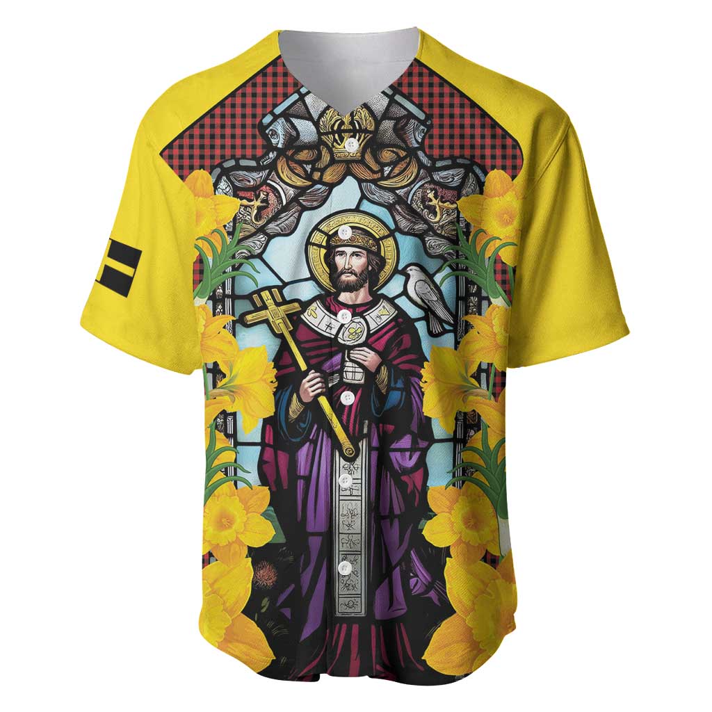 Welsh Dewi Sant Baseball Jersey Saint David With Daffodil