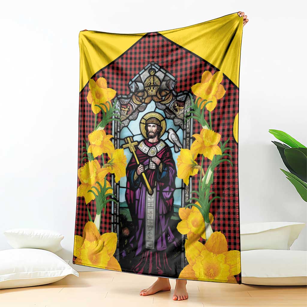 Welsh Dewi Sant Blanket Saint David With Daffodil