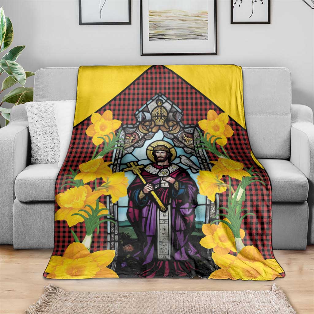 Welsh Dewi Sant Blanket Saint David With Daffodil