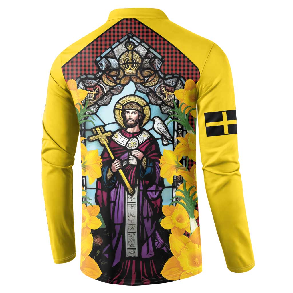 Welsh Dewi Sant Button Sweatshirt Saint David With Daffodil